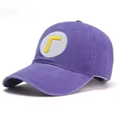 Waluigi Adult Hat Super Mario Bros Retro Washed/Vintage Look  - Adjustable Strap