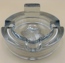 Vintage clear glass collectible ashtray