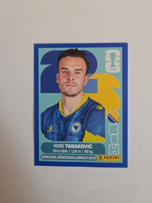 2026 Panini Fifa World Cup Haris Tabakovic Blue Parallel Sticker BIH 20