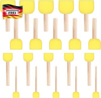 20 StüCk Runde Schwammpinsel, Schwammstupf Pinsel Set, Schaumstoffpinsel Rund Sc