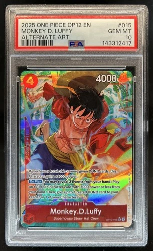 2025 One Piece Legacy of the Master Monkey.D.Luffy Alt Art #OP12-015 PSA 10