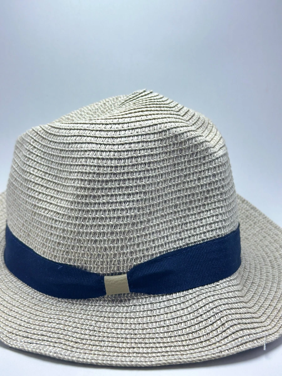 Hecho en Italia Sombrero de Paja Fedora Sol Hombres Talla 59 Verano Playa Panamá Estilo Trilby