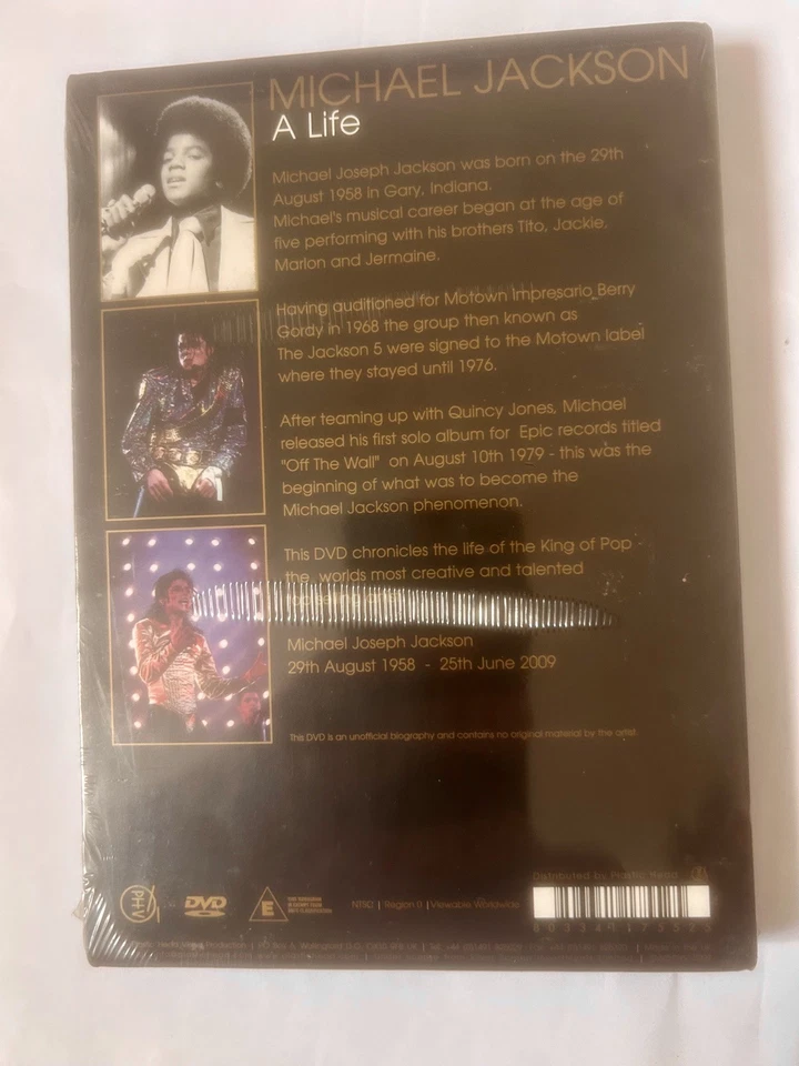 Michael Jackson - A Life (DVD, 2009) New Sealed Free Post - Image 2 of 2