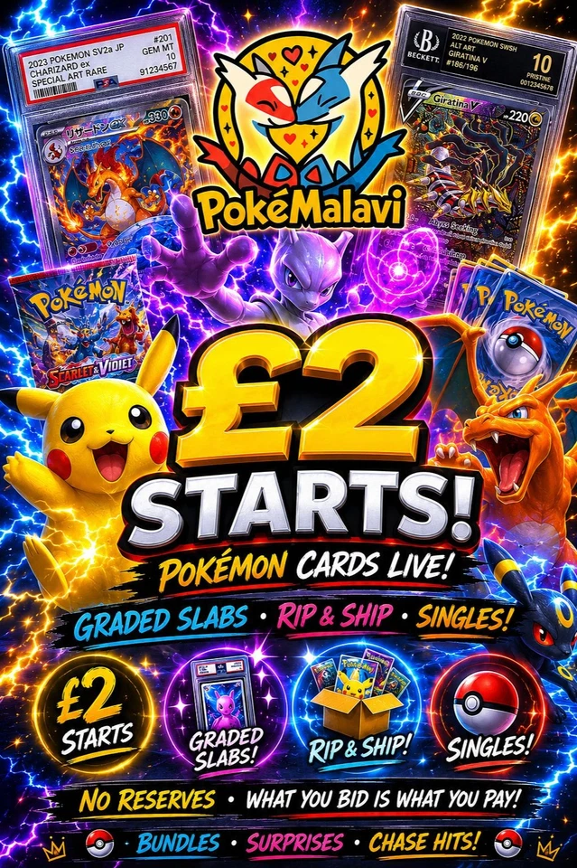 Pokemon £2 STARTS ONLY - Slabs, Packs Singles & MORE!