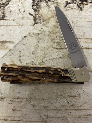 Friedr Herder Constant Ever Clean Genuine Stag Single Blade Lock Back Knife WI97