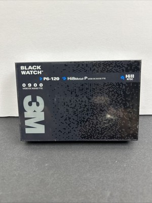3M BLACKWATCH P6-120 0900 Hi8 Metal P Videocassette - New - Sealed