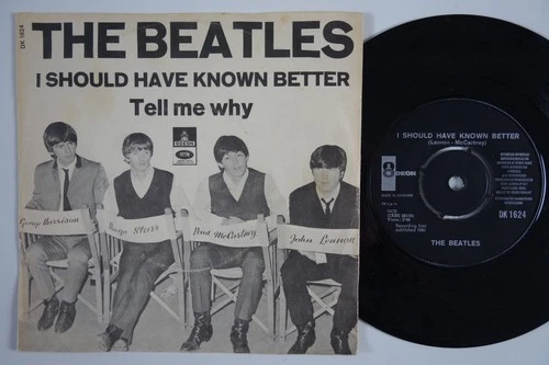 BEATLES I Should Have Known Better FIRST PRESS Denmark 45 danish OLD STYLE Odeon