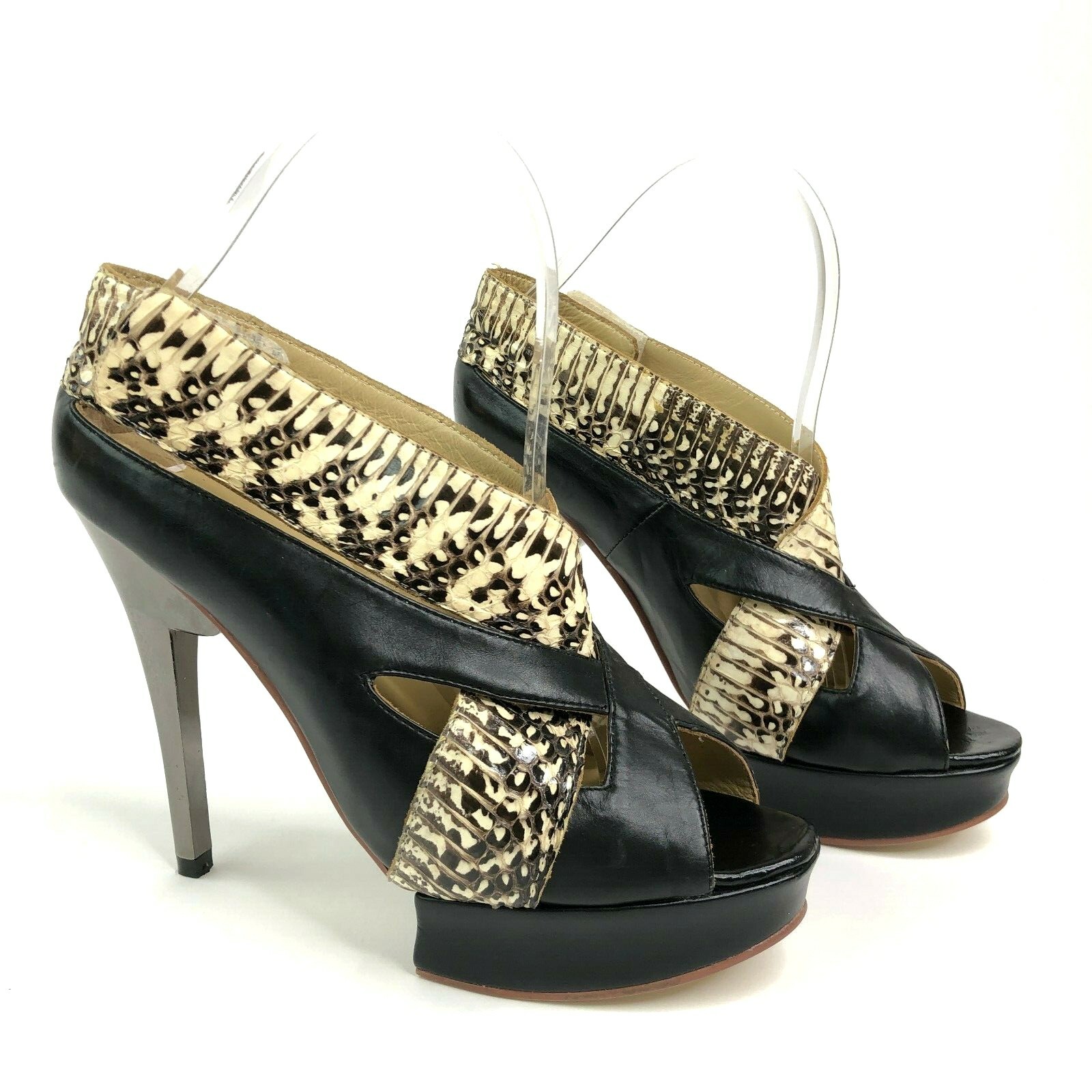 Nicholas Kirkwood Snakeskin Python Platform Peept… - image 1