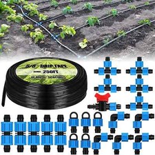 250 ft 5/8 Inch Drip Tape Irrigation Tubing Kit 16 Mil 6" Spacing Hose Garden La