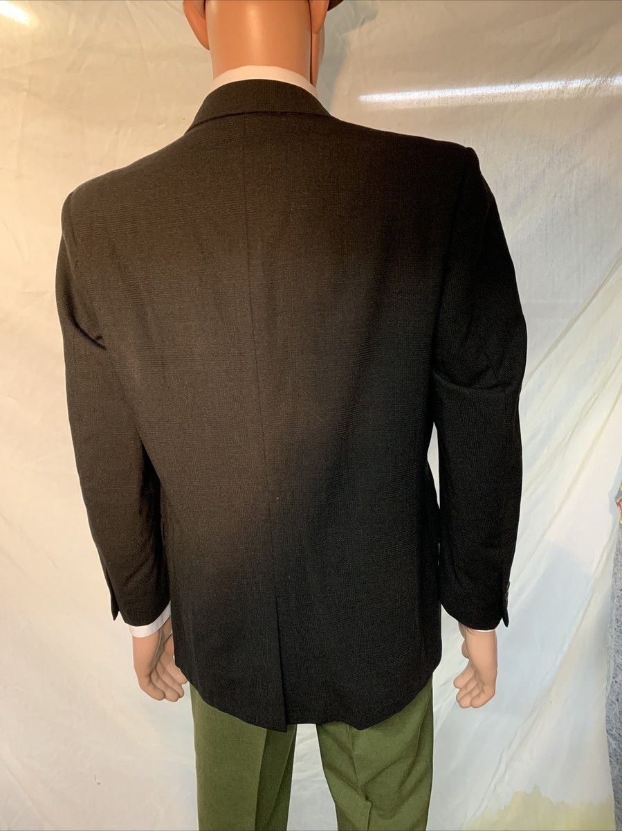 karba berufskleidung 1950年代。 Vintage 1950s Curlee Clothes Black Brown 3 Button Wool Sport