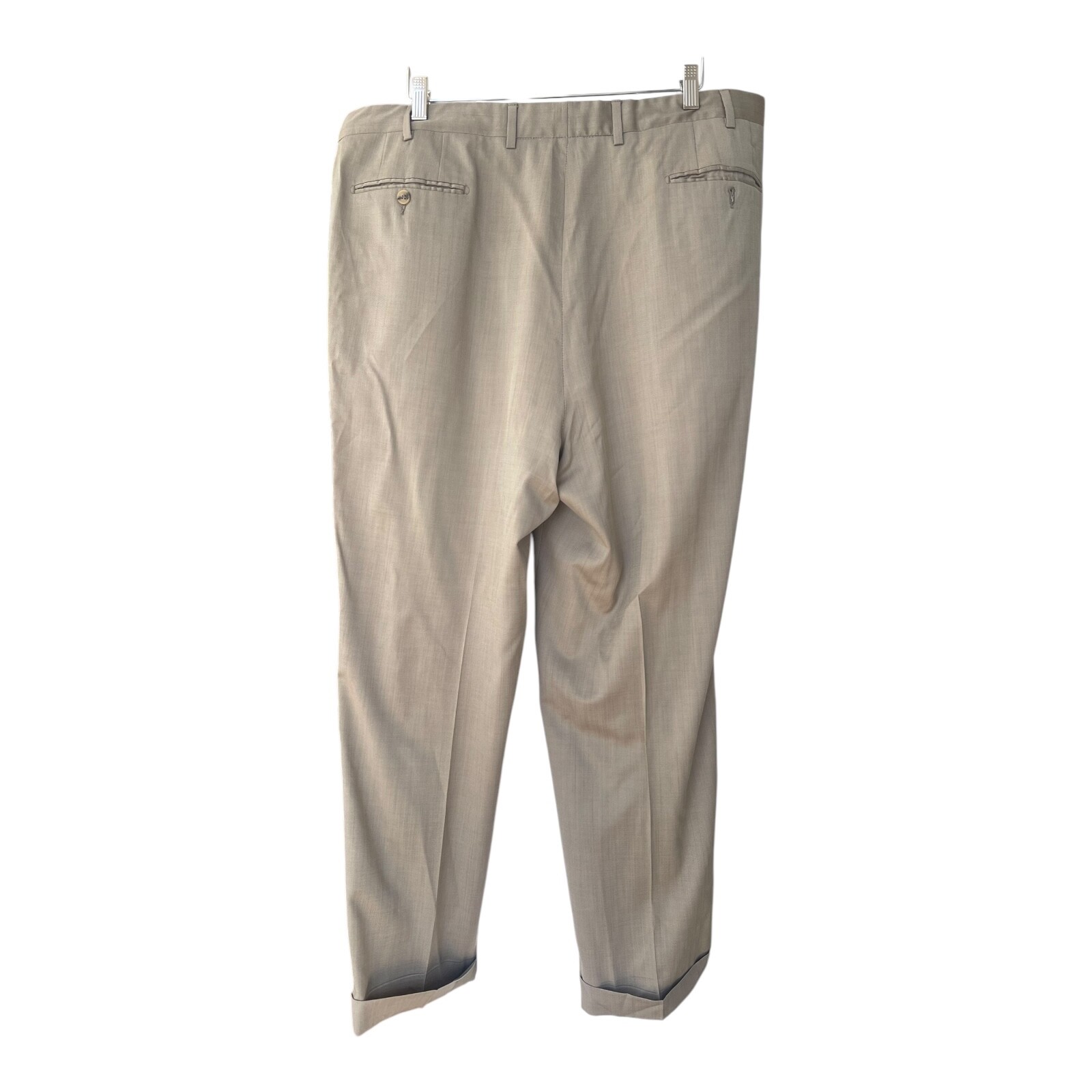 Pal Zileri Woven Pleated Cuffed 100percent Wool Mens Dress Pants. 32/30 image 2