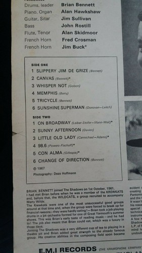 Brian Bennett (The Shadows) - Change of Direction (Mono) LP - Columbia Label - Picture 3 of 4