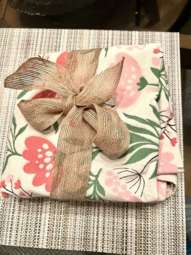 NEW Women's Canvas Tote Bag - Floral, Butterflies, Garden. Large. 20" X 15".