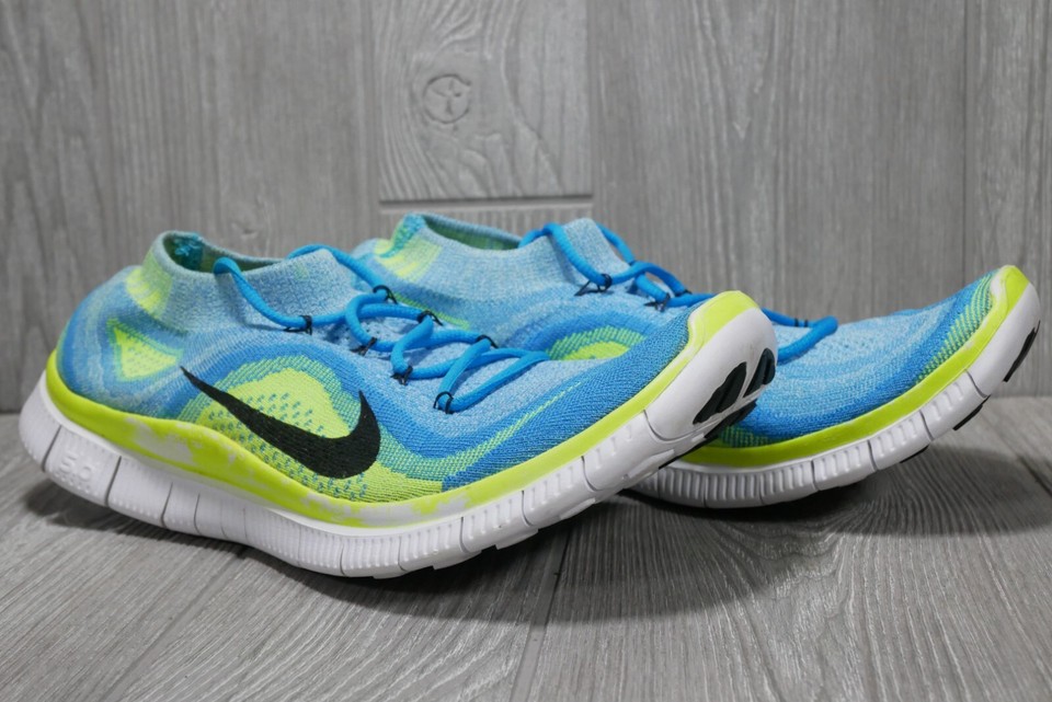 (Very Good) Nike 615805404 Free Run 5.0 Flyknit Blue Running Shoes Men