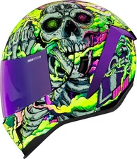 Icon Airform Hippie Dippy Motorcycle Helmet Green/Purple