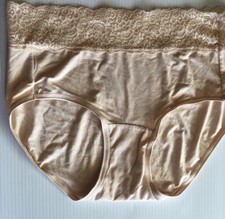 Soma Women s Beige Lace Trim Microfiber Brief Panties Size S New Without Tags