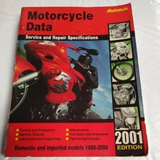 MOTORCYCLE DATA #01-140 SERV & SPECIFICATION MANUAL MULTI BRAND 88-00    (C-21).