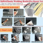 Hot Stapler Car Bumper Fender Fairing Welder Gun Plastic Repair Kit +800 Staples