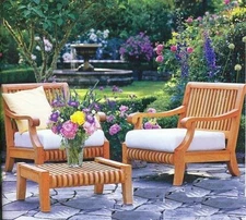 Giva A-Grade Teak Wood 3pc Outdoor Garden Patio Yard Lounge Chair Sofa Set New