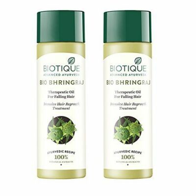 2x120ml Biotique Bio Bhringraj therapeutisches Öl für fallendes Haar (2er Pack)