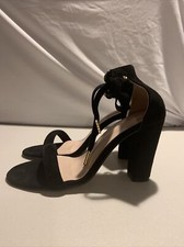 Black High Heels Ankle Strap for Women Party Shoes Europe Size 40 C9 