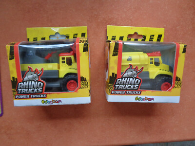 2 Rhino Trucks LKW´s Tankwagen und Drehleiterwagen mit Korb Power Baustellenfahr