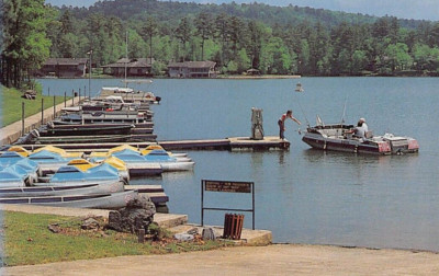 Hot Federn Village Arkansas Ak ~ See Desota Marina Postkarte