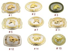 Horse Belt Buckle Saddle Horseshoe Rodeo Western Cowboy Cowgirl Women Big Men