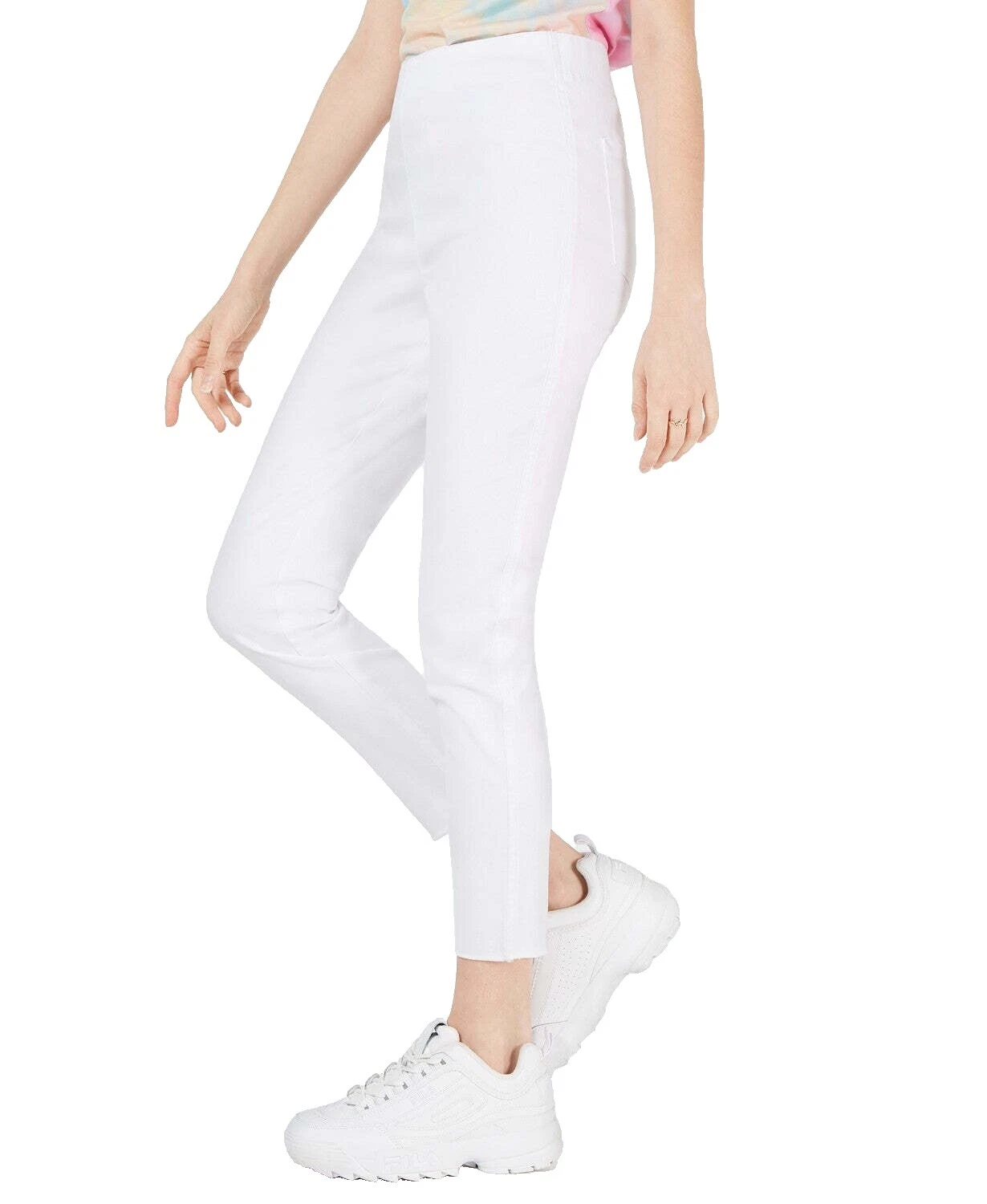 Mezcla de algodón blanco Leggings para Mujer