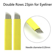 Double Line 23 Pins Microblading Eyeliner Needles Permanent Makeup Eyebrow Blade