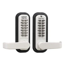 2835WHDC Mechanical, Keyless Lever Lock Double Combination White