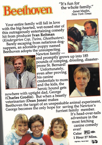 Beethoven Bonnie Hunt Charles Grodin Dean Jones 1992 Comedy VHS - Imagen 8 de 8