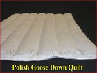 SUPER KING QUILT 95% POLISH GOOSE DOWN  SUMMER PLUS 100% COTTON COVER