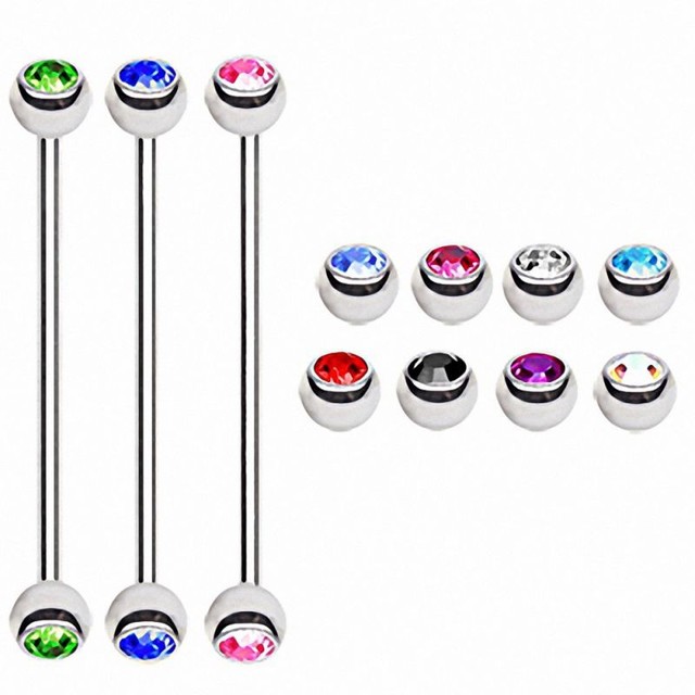 Piercing Industrial Ball Set Of Gem eBay