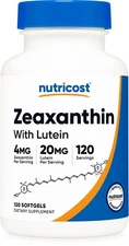 Nutricost Zeaxanthin with Lutein 20mg, 120 Softgels, Non-GMO & Gluten Free