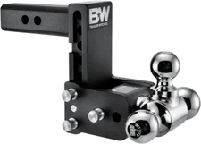 B&W Trailer Hitches Tow & Stow Adjustable Trailer Hitch Ball Mount - Fits 2" Rec
