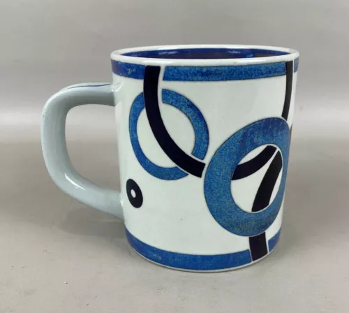 1972 Royal Copenhagen Denmark Fajance Mug w/ .925 Sterling Silver Medallion