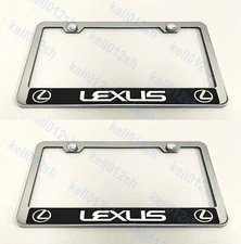 2pcs [LexusReversed Style] STAINLESS STEEL CHROME License Plate Frame Holder