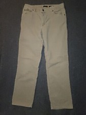 Vintage Eddie Bauer Corduroy Pants Women's 12 Tan Mid Rise Straight Leg Stretch