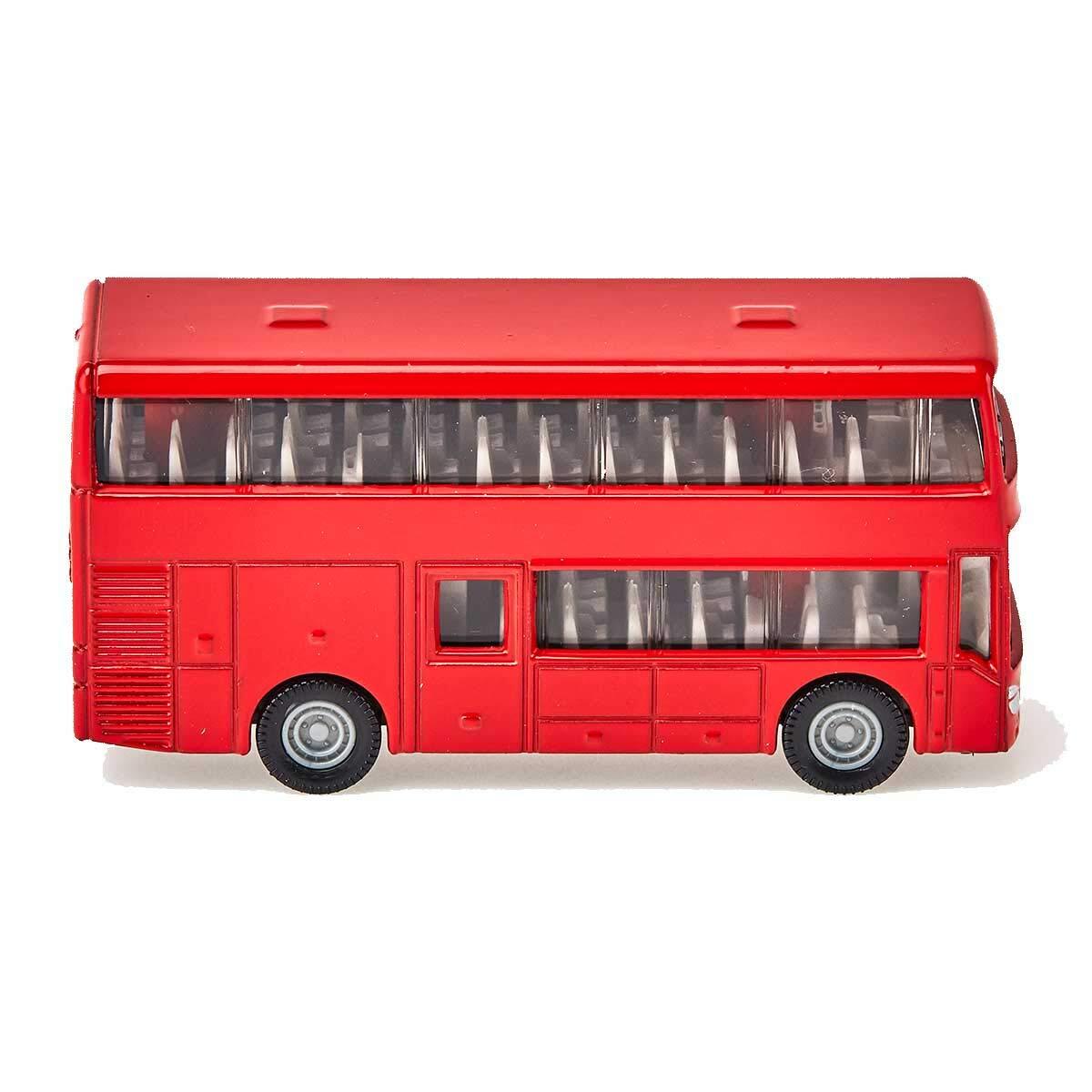 BorneLund SIKU Double-Decker Bus SK1321 Red ABS Diecast Miniature