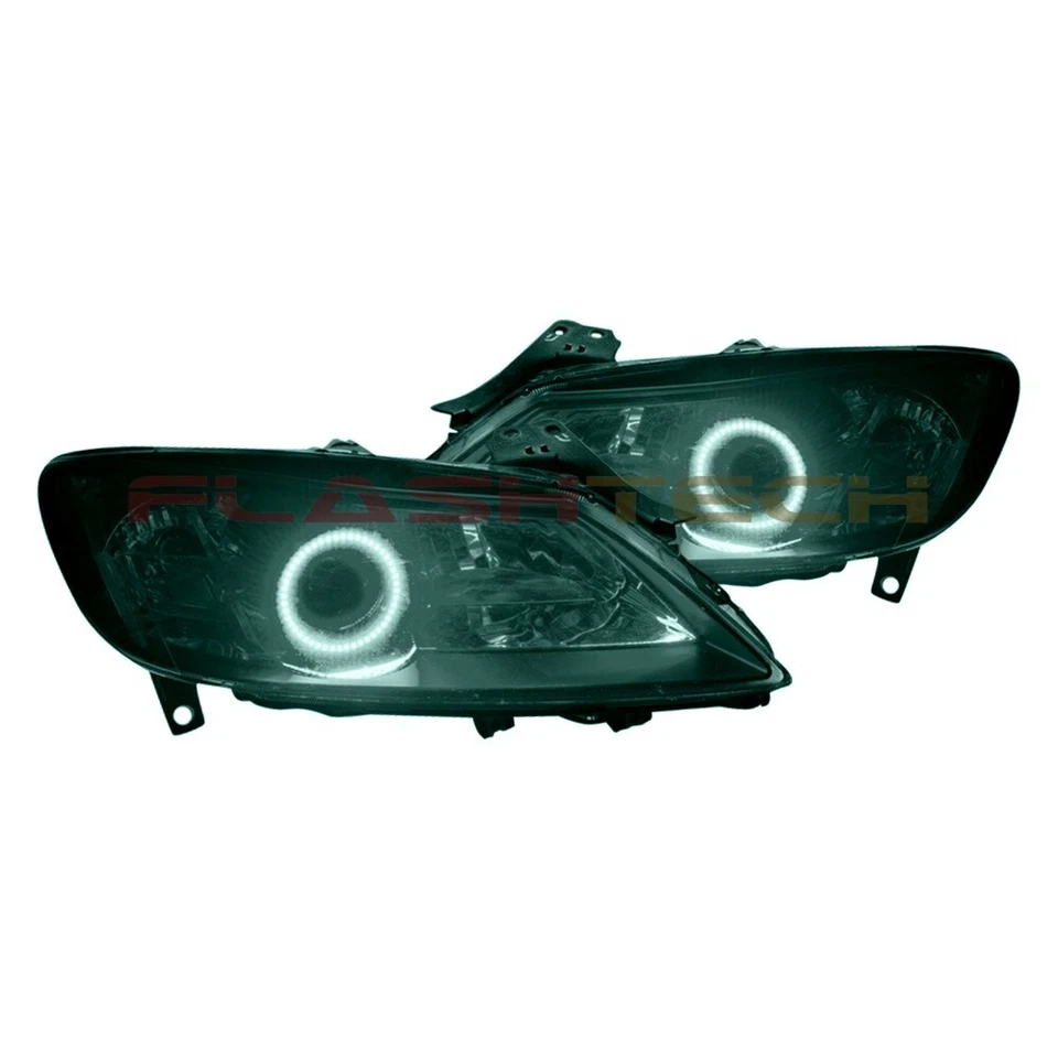 Kit de anillo halo LED ojo de ángel blanco y control remoto de RF para faros Mazda RX8 2000-2011 Foto 3 de 4