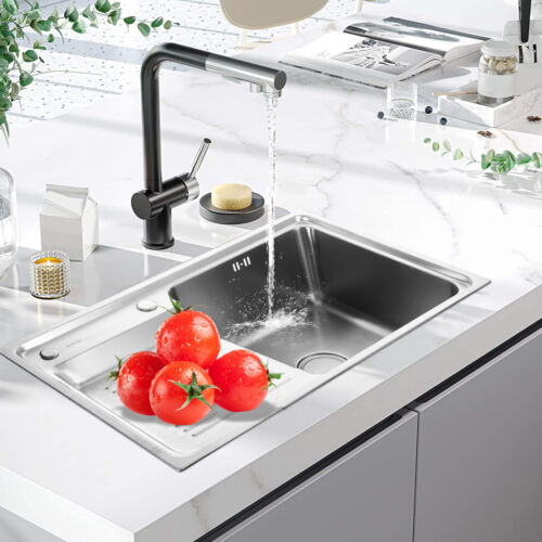 Laundry Utility Sink with Washboard Stainless Steel Laundry Sink Double Bowl