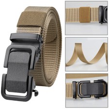 49" Tactical Belt Men Duty Nylon Military Webbing Quick Release Metal Buckle