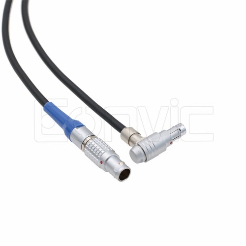 Preston MDR3 Run Stop Cable Straight 10 Pin to Right Angle Fischer RS 3 Pin 24'' - Picture 2 of 2