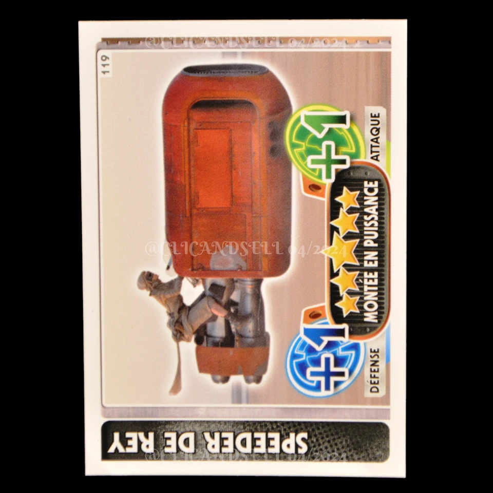 carte topps STAR WARS Force Attax Speeder de Rey : 119 - Photo 1/1