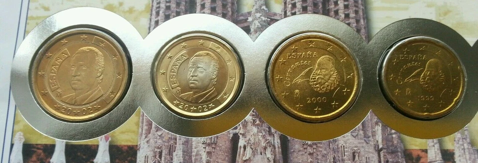 [SJ] Spain Euro Coin 2002 Building Culture Currency Money FDC (coin cover) - Image 4 of 4