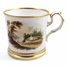 Seltene Antike Grainger&rsquo;s Worcester Porzellan-Ciderkrug-Tasse, um 1820