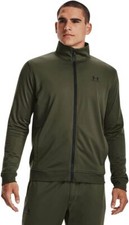 Image of Mens Under Armour UA Tricot Jacket Sweatshirt Full Zip Track New With Tags