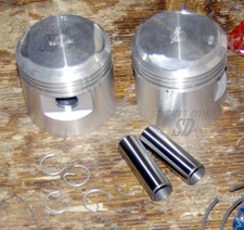 70-3610/060 Kolben Pistons low compression with rings Triumph 650ccm T110 TR6