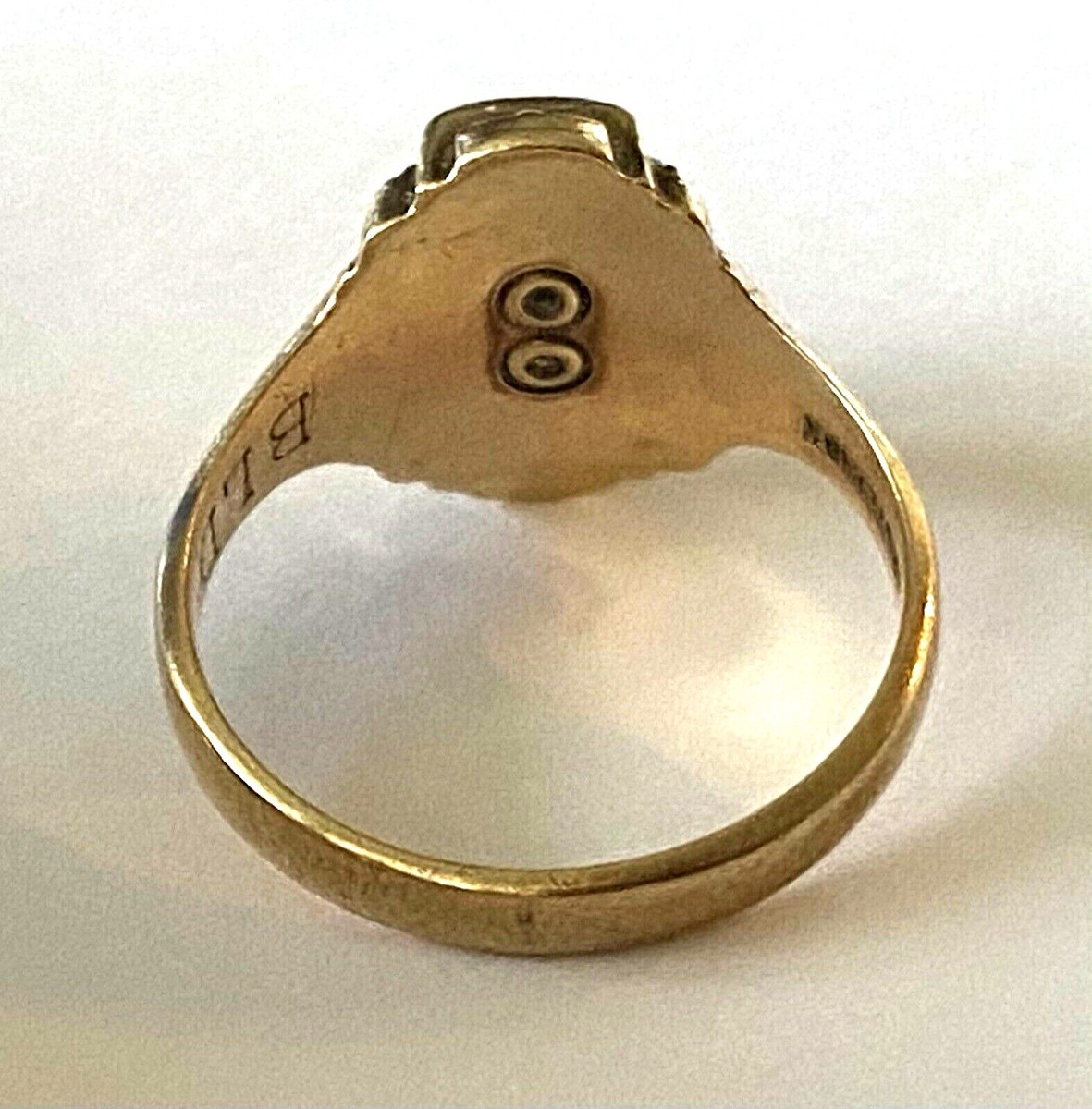 Vintage High School 1949 Josten 10K Gold Ladies Class Ring Size